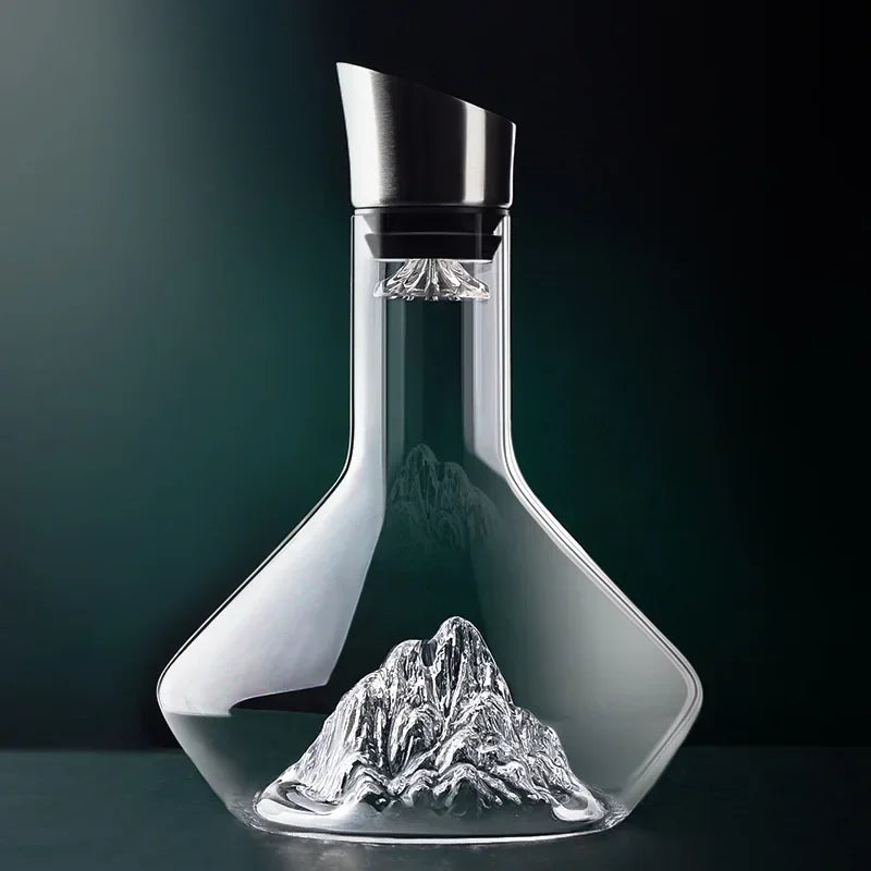 BowLift | 1500ml Iceberg Decanter Creative Lead-Free Crystal Material Luxury High-Quality Home Red Wine Distributor Decanter Wine Jug