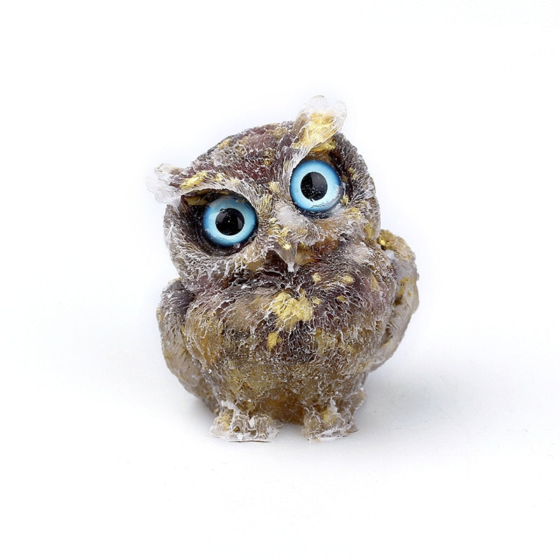 BowLift | Natural Crystal Owl Figurine: Handmade Collector&