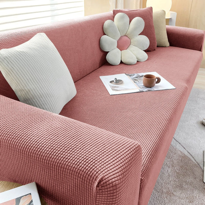 Textured Stretch Sofa Cover | Non-Slip, Machine Washable &amp; Protective for 1-Seater, 2-Seater, and 3-Seater Sofas