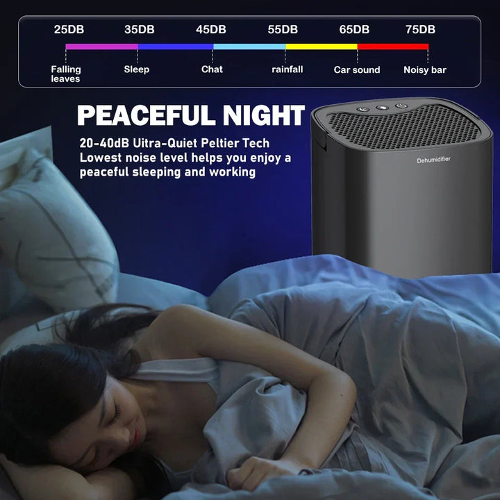 1000ml Portable 2-in-1 Dehumidifier with Air Filter &amp; Night Light – Aveline