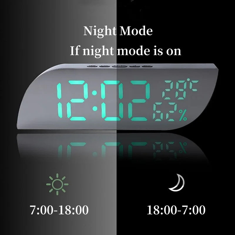 BowLift | LED Digital Alarm Clock with Dual Display &amp; Unlimited Snooze