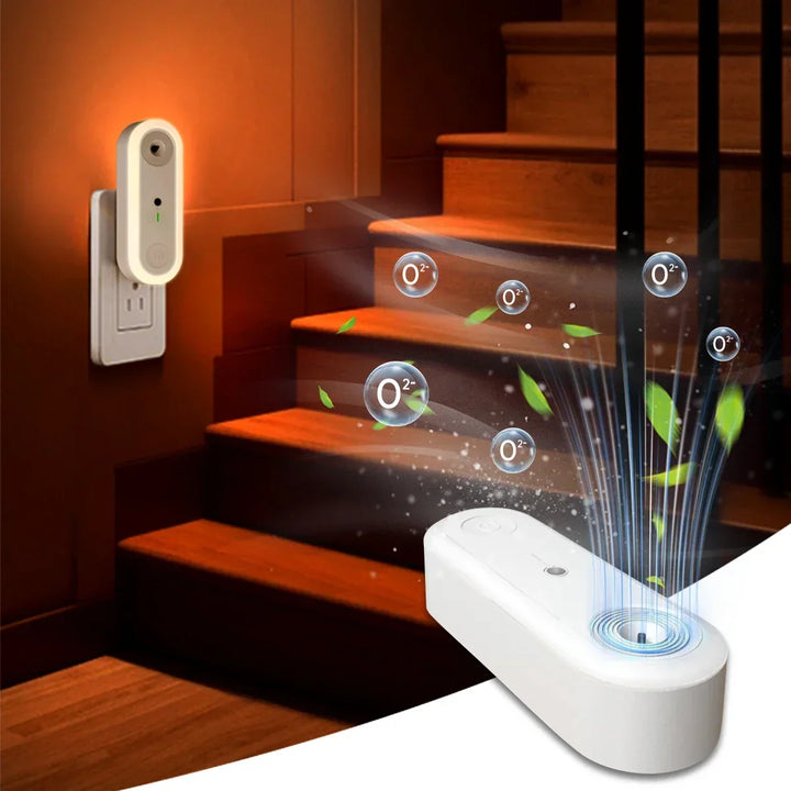 Air purifier &amp; night light Aeroluna | Ion technology without filter | For bedroom, kitchen &amp; office | Compact &amp; quiet