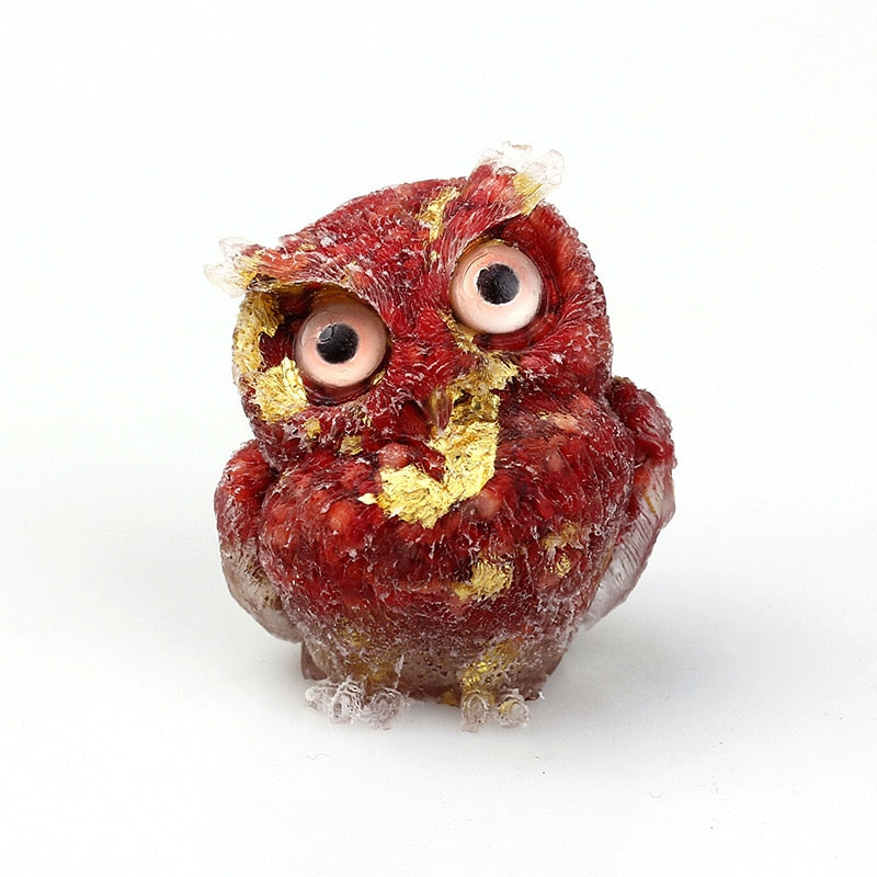 BowLift | Natural Crystal Owl Figurine: Handmade Collector&