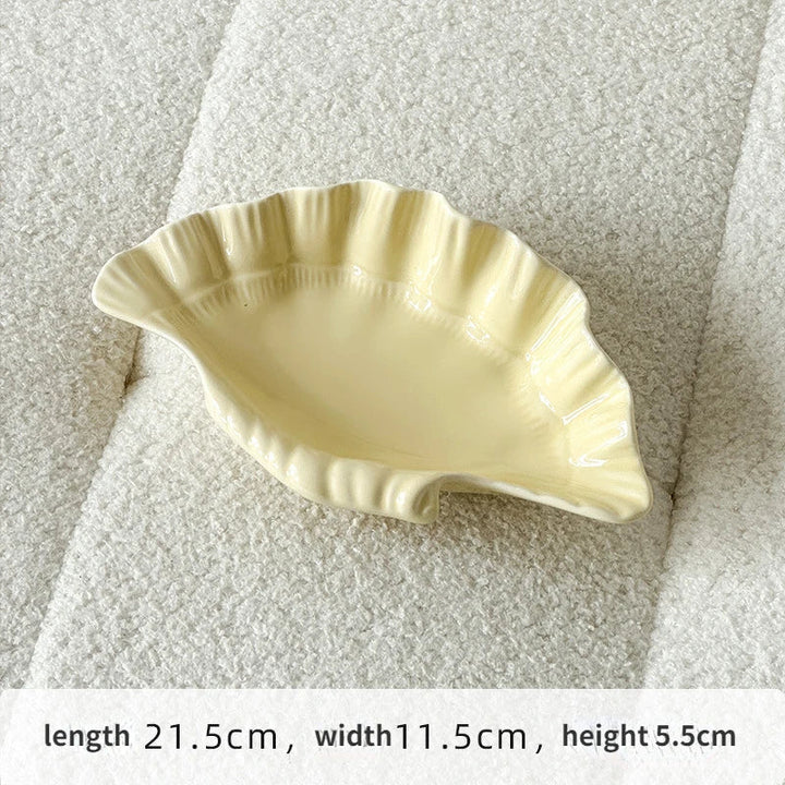 BowLift | Cream Ceramic Shell Plate