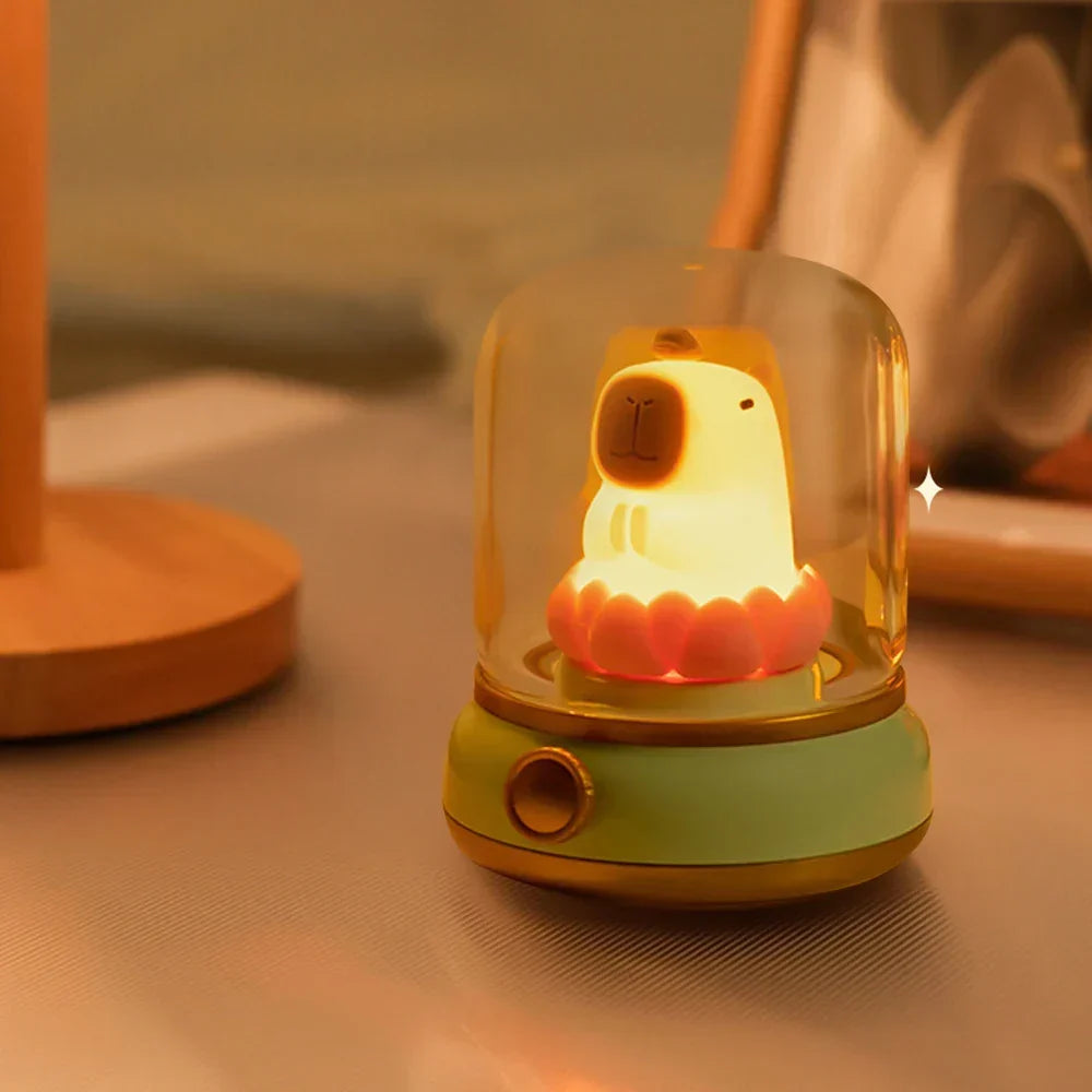 LumiFlame LED Night Light | Retro Oil Design | USB Rechargeable | Warm Mood Light