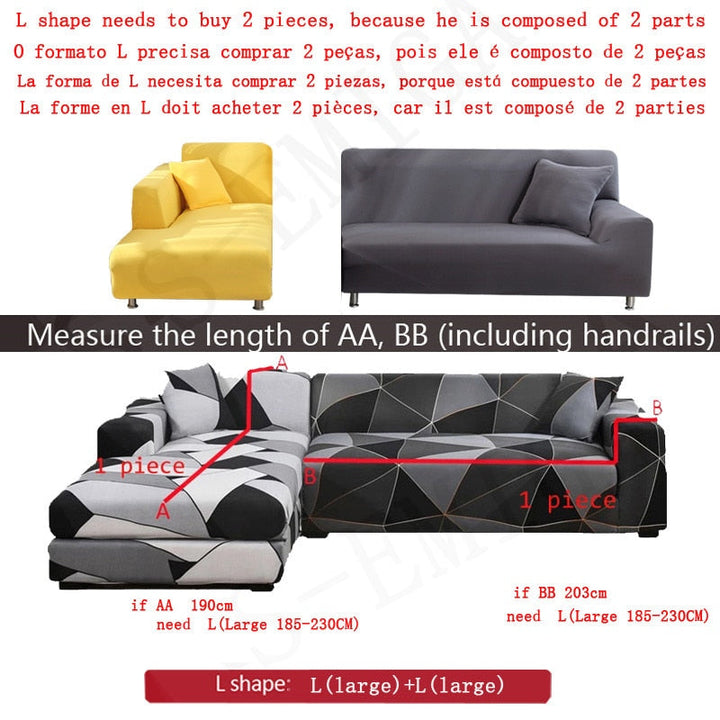 Modern Non-slip colourful Elastic Sofa Cover |