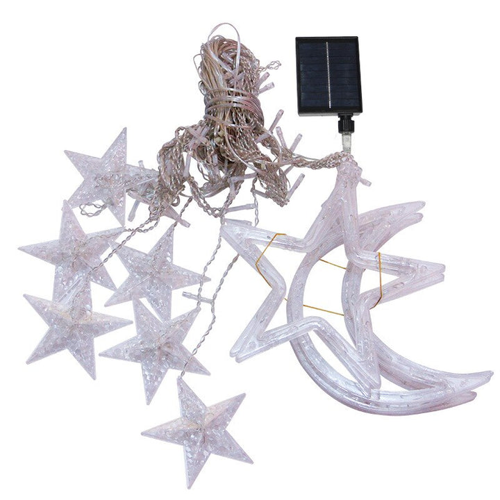 Solar Moon Star Lamp LED String Lights Decoration