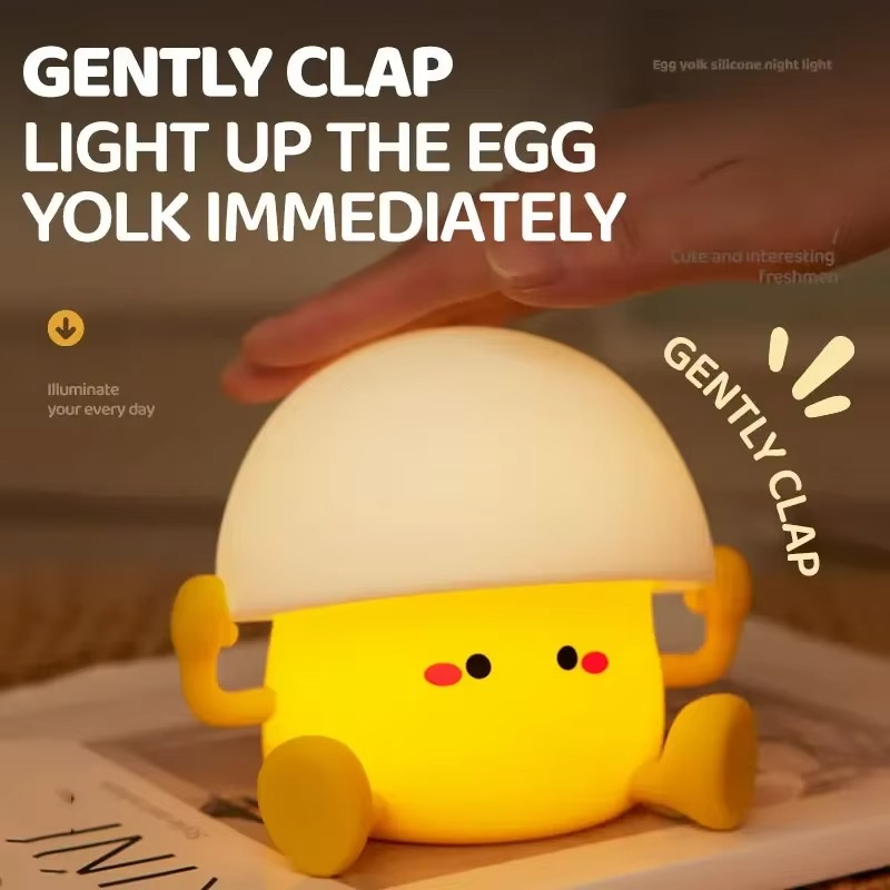 Charming Mushroom &amp; Egg Yolk LED Night Light