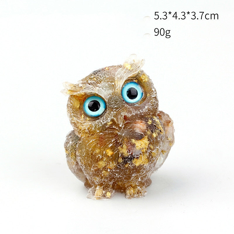 BowLift | Natural Crystal Owl Figurine: Handmade Collector&
