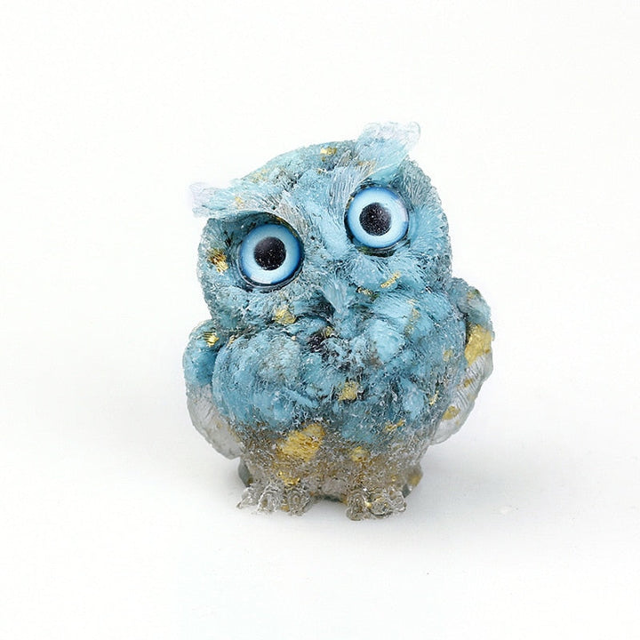 BowLift | Natural Crystal Owl Figurine: Handmade Collector&