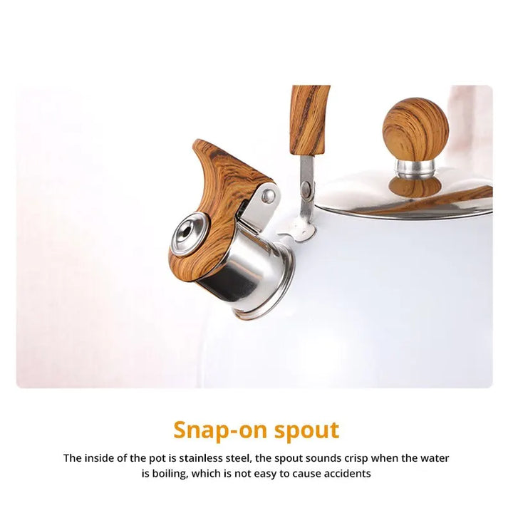 BowLift | 1 piece 2.5/3 l liter kettle made of stainless steel, thickened kettle, gas induction stove, universal kettle, kettle