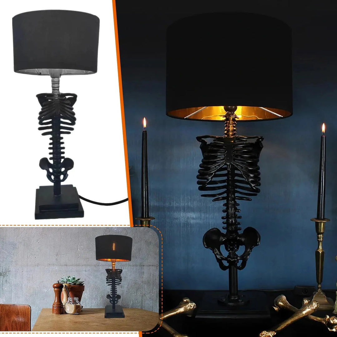 Handcrafted Gothic Skeleton Table Lamp