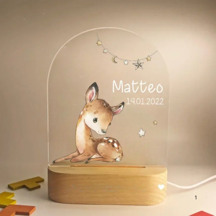 Personal Night Light with Name – Soft Warm LED Lighting for Children