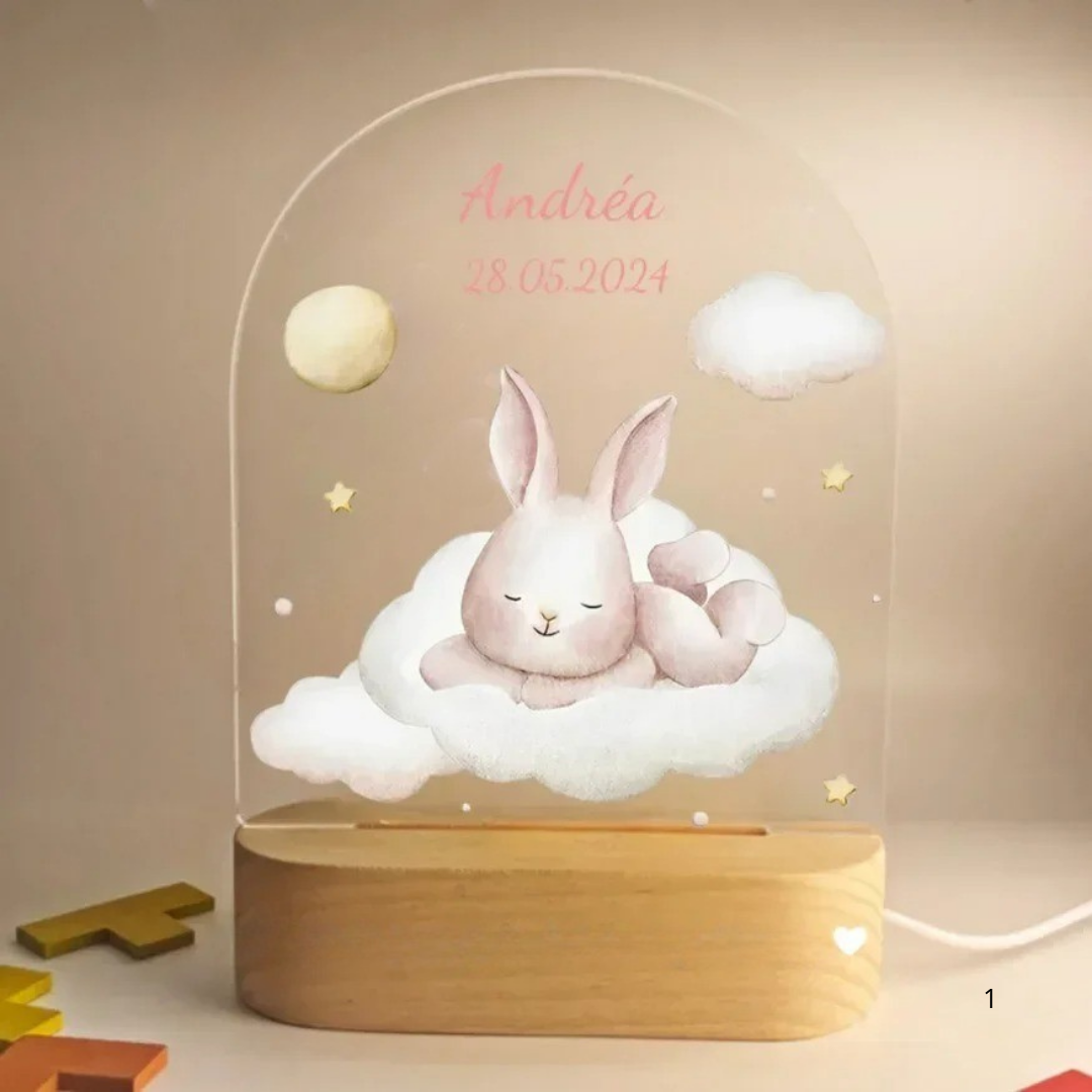 Personal Night Light with Name – Soft Warm LED Lighting for Children