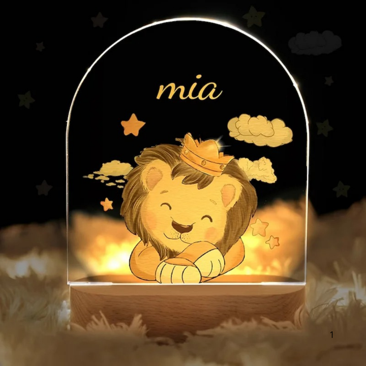 Personal Night Light with Name – Soft Warm LED Lighting for Children