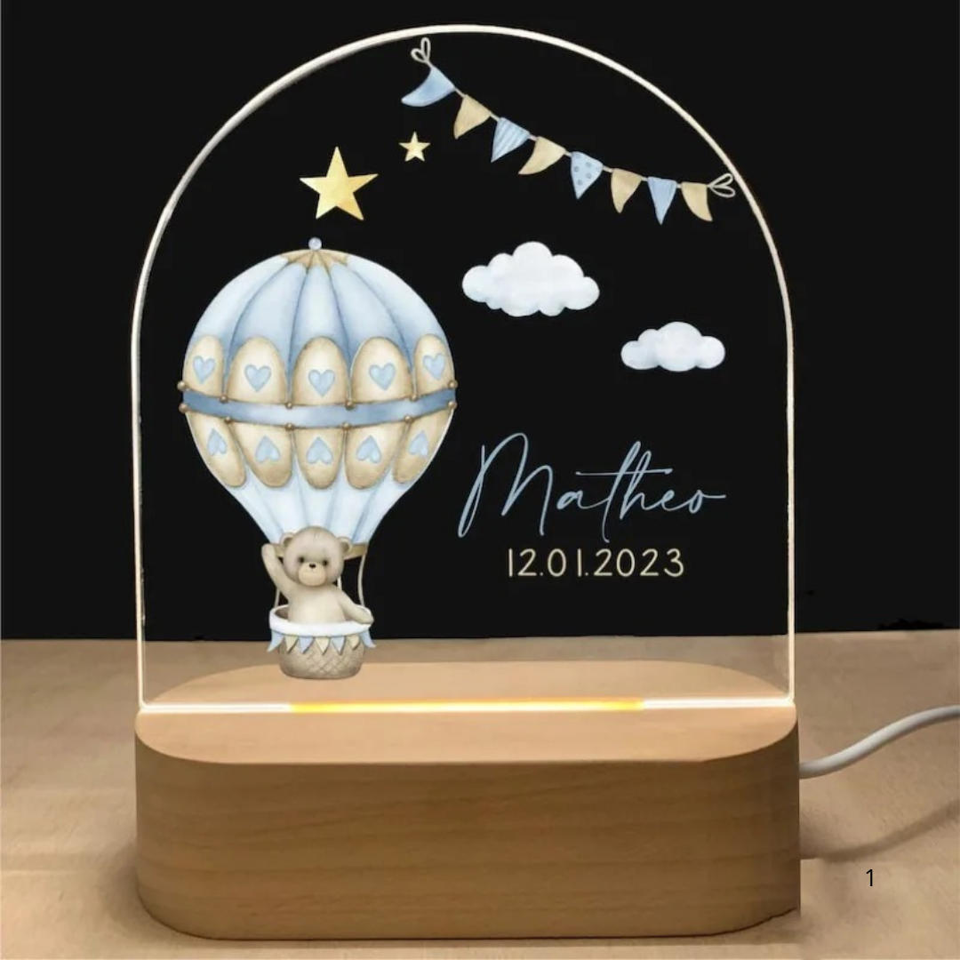 Personal Night Light with Name – Soft Warm LED Lighting for Children