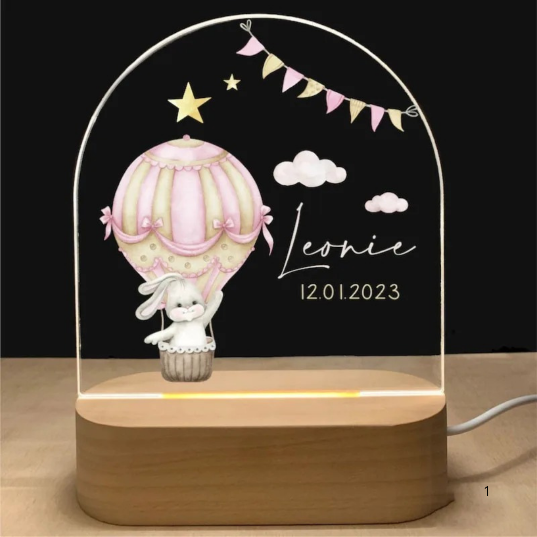 Personal Night Light with Name – Soft Warm LED Lighting for Children