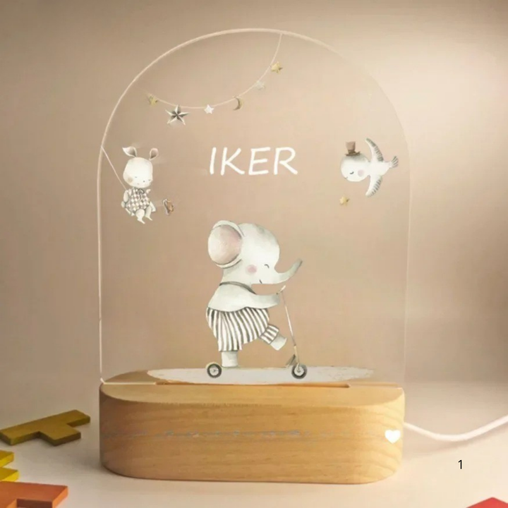 Personal Night Light with Name – Soft Warm LED Lighting for Children
