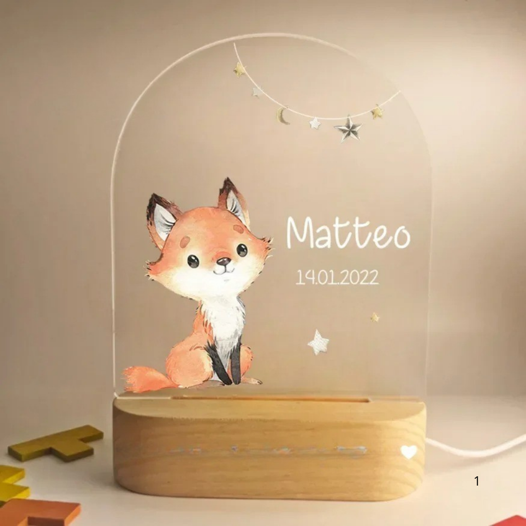 Personal Night Light with Name – Soft Warm LED Lighting for Children