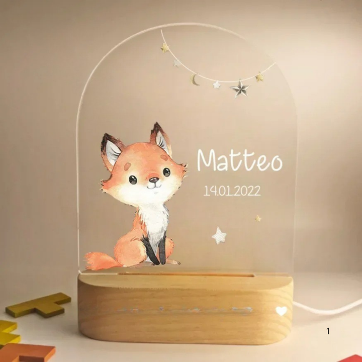 Personal Night Light with Name – Soft Warm LED Lighting for Children