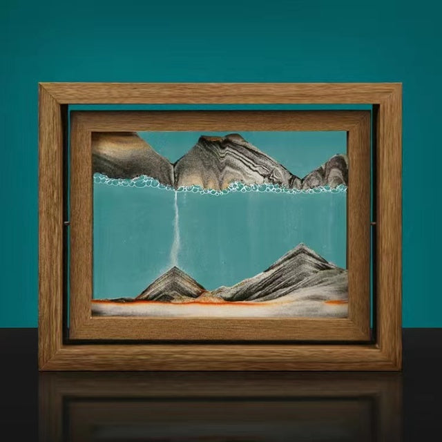 BowLift | Solid wood 3D rotating sand painting