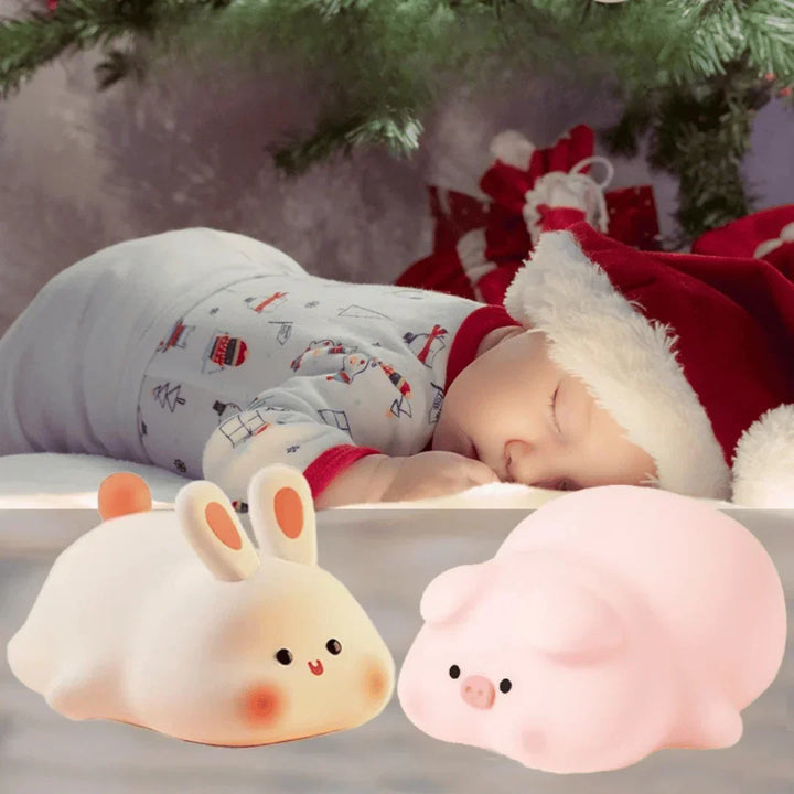 Plush Night Light for Children | Soft LED Light with Timer and Animal Design