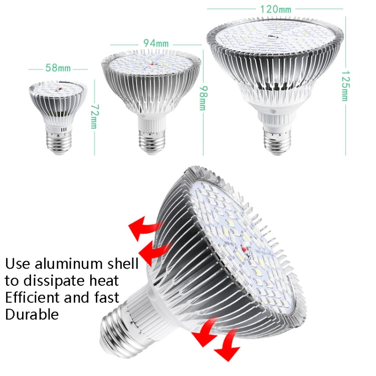 LED Plant Growth Lamp Full Spectrum E27 Plant Fill Light, Power: 30W 40 Lamp Beads