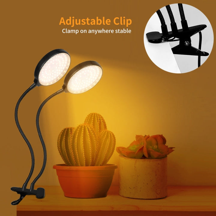 LED Plant Growth Lamps USB Remote Control Clip Waterproof Full Spectrum Natural White Seedling Plant Light, Power: 60W Four Head