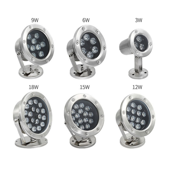 LED Underwater Light Pool Fish Pond Fountain Waterproof Landscape Light 9W (Warm White)