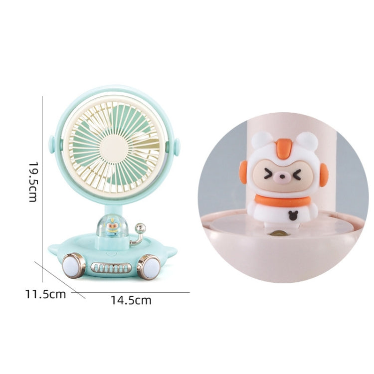 Household Cute Pet Fan USB Desktop Night Light Fan(Apricot) |