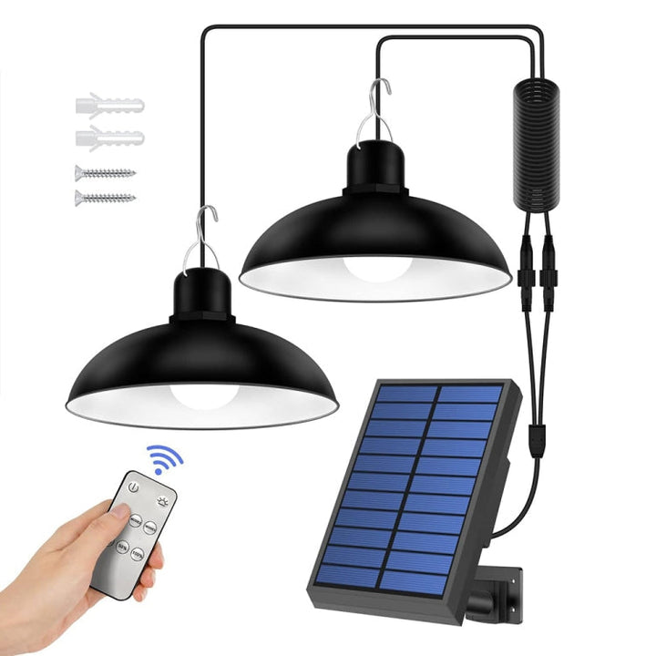 IP65 Waterproof Outdoor Solar LED Light Bulb Chandelier Indoor Lights, Specification: Simple White Light with Remote Control