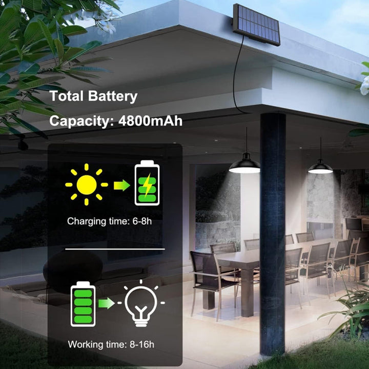 IP65 Waterproof Outdoor Solar LED Light Bulb Chandelier Indoor Lights, Specification: Simple White Light with Remote Control