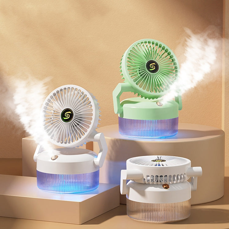 USB Charging Folding Desktop Spray Humidification Fan with Night Light(Green) |