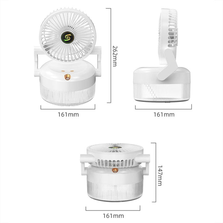 USB Charging Folding Desktop Spray Humidification Fan with Night Light(Green) |