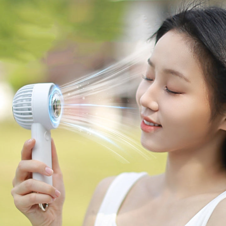 Outdoor Handheld Ice Air Conditioning Fan Astronaut Night Light Semiconductor Cooling Fan(Light Blue) |