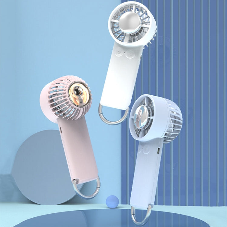 Outdoor Handheld Ice Air Conditioning Fan Astronaut Night Light Semiconductor Cooling Fan(Light Blue) |