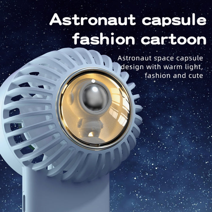 Outdoor Handheld Ice Air Conditioning Fan Astronaut Night Light Semiconductor Cooling Fan(Light Blue) |