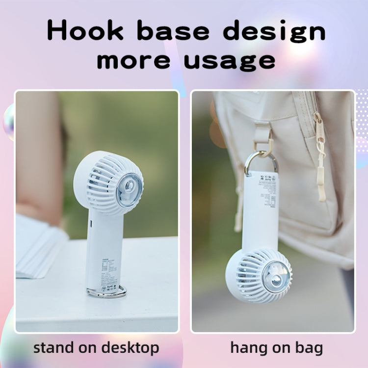 Outdoor Handheld Ice Air Conditioning Fan Astronaut Night Light Semiconductor Cooling Fan(Light Blue) |