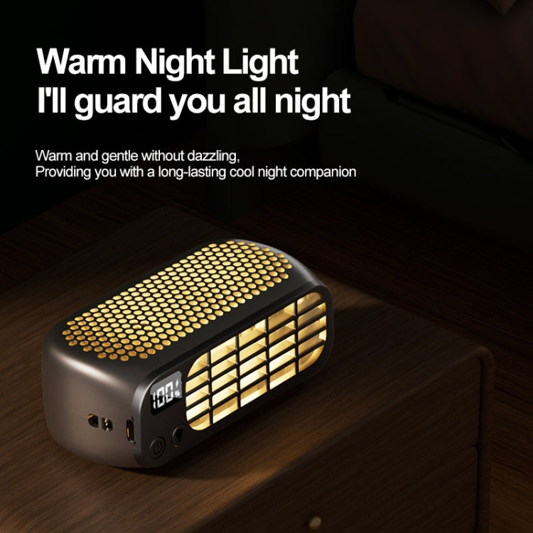 USB Charging Digital Display Portable Bladeless Outdoor Mini Night Light Fan(Pink) |