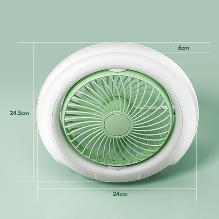 Night Light Desktop Folding Fan Outdoor Camping Hanging Mini Fan, colour: Green Upgraded |