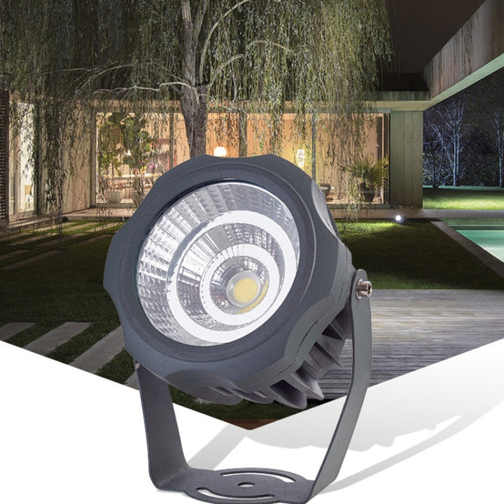 LED Floodlight COB Outdoor Waterproof Spotlight Billboard Lights Garden Lamp, colour: 20W 7 colours