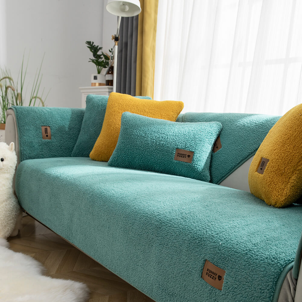 Sofa cover fleece waterproof non-slip washable