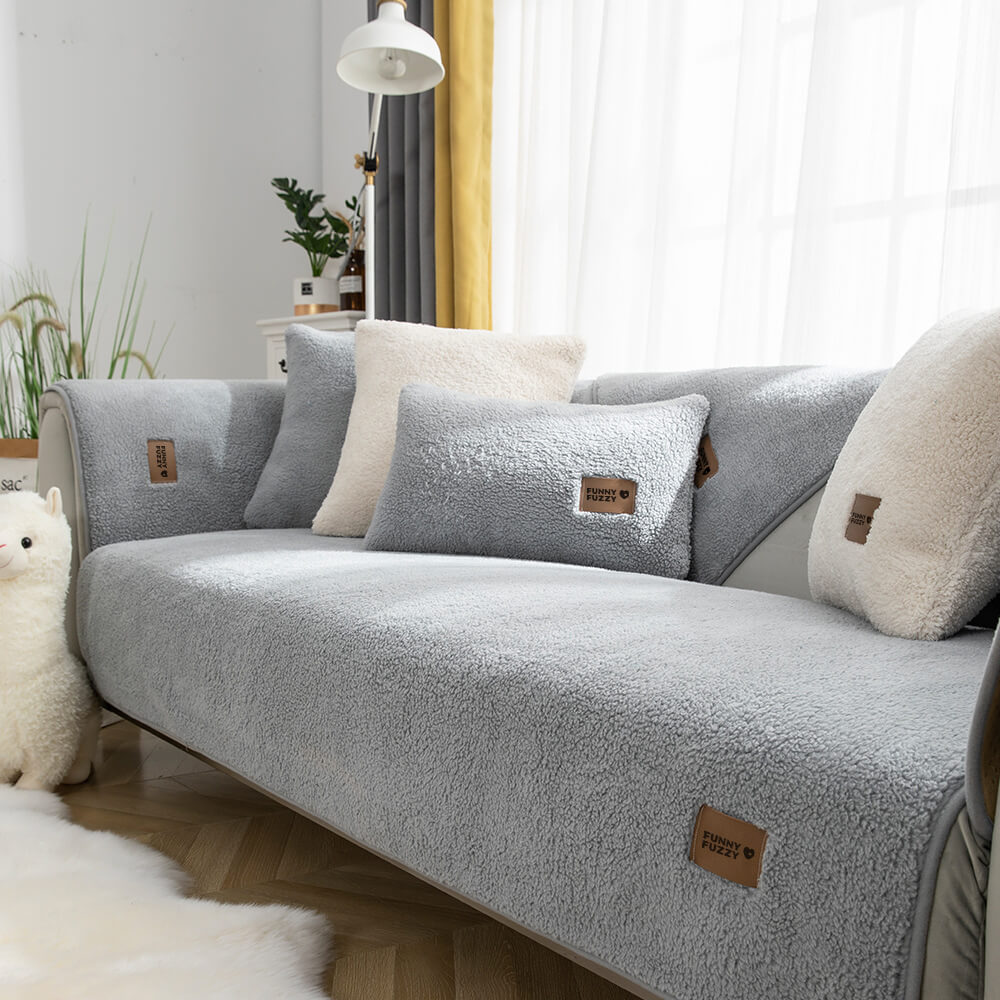 Sofa cover fleece waterproof non-slip washable