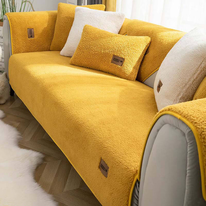 Sofa cover fleece waterproof non-slip washable