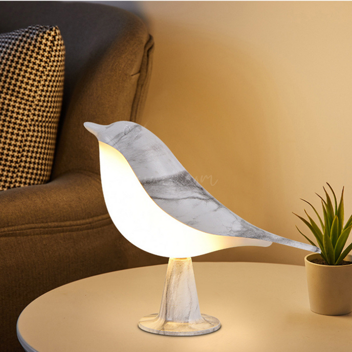 Rechargeable LED night light with touch sensor and creative bird design