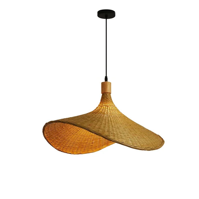 Hanging lamp made of bamboo