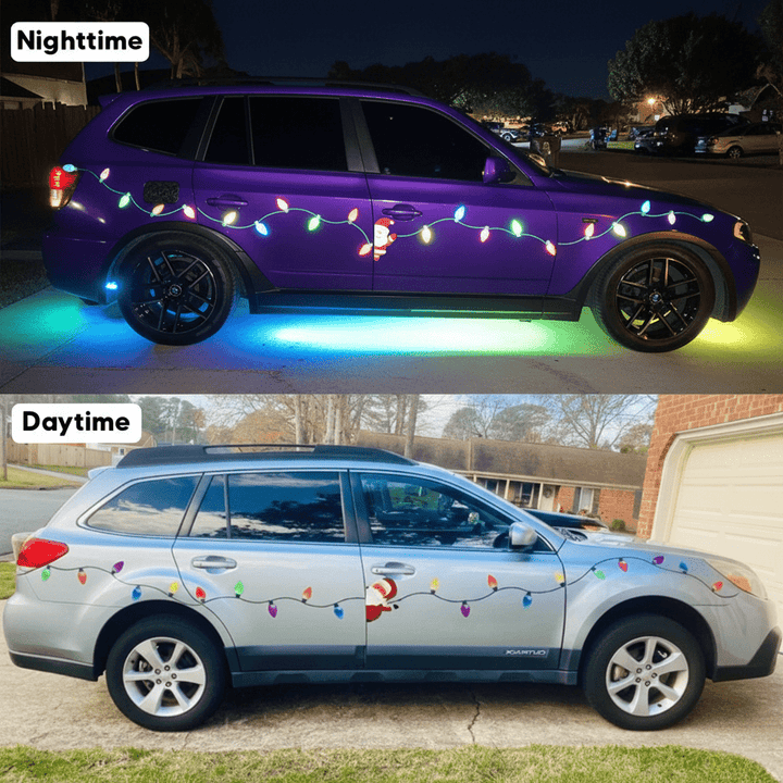 Weatherproof magnetic Christmas lights with mirror gloss