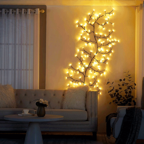 Wine LED Garden String Lights – 144 flexible LEDs with 8 modes for indoor and outdoor use