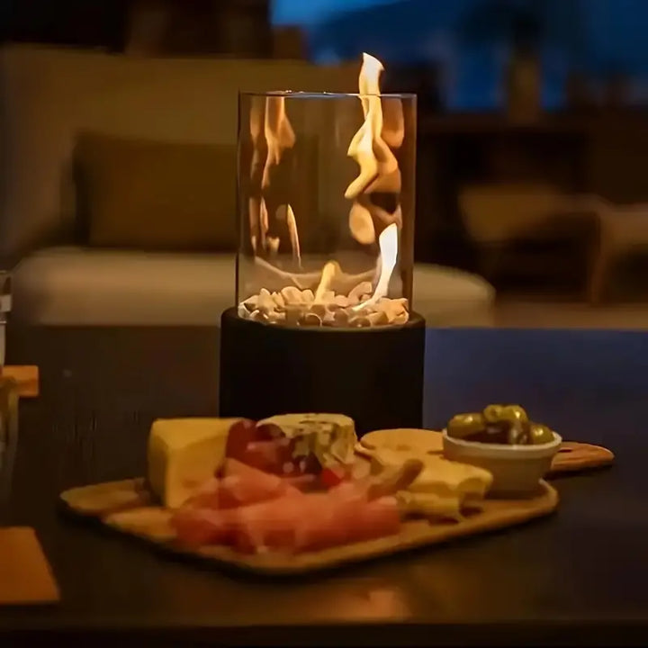 Stylish &amp; modern table fire lantern
