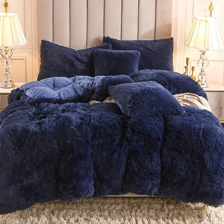 Ultra Soft Plush Duvet Cover Set with Zipper - Luxury &amp; Comfort
